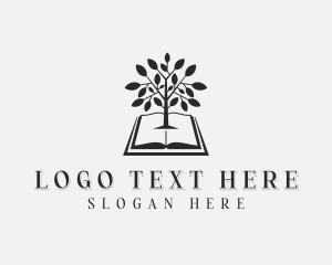 Learning - Book Tree Author logo design