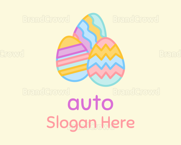 Colorful Decorative Eggs Logo