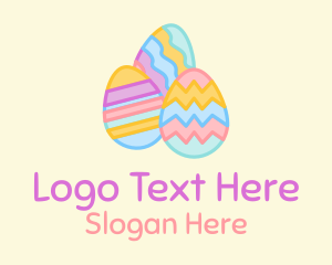 Preschool - Colorful Decorative Eggs logo design