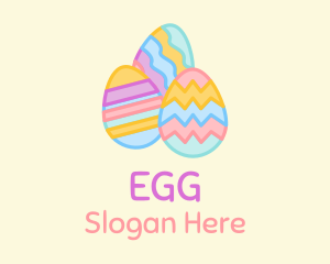 Colorful Decorative Eggs  logo design