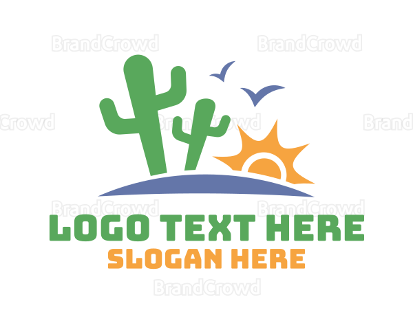 Cactus Sun Valley Desert Logo