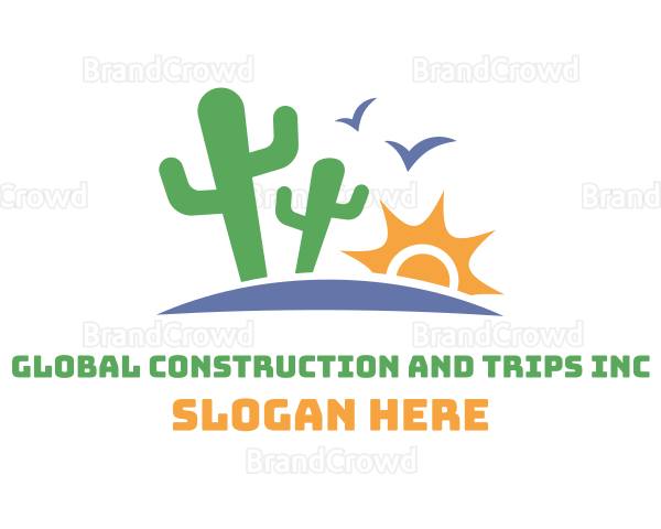 Cactus Sun Valley Desert Logo