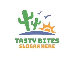 Cactus Sun Valley Desert Logo