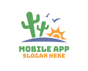 Cactus Sun Valley Desert Logo