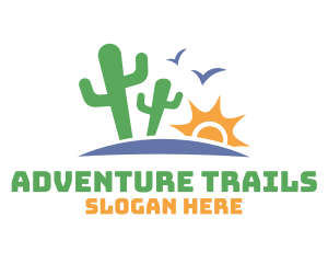 Cactus Sun Valley Desert logo design