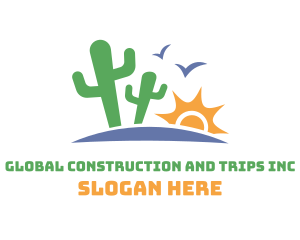 Peak - Cactus Sun Valley Desert logo design