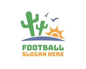 Arizona - Cactus Sun Valley Desert logo design