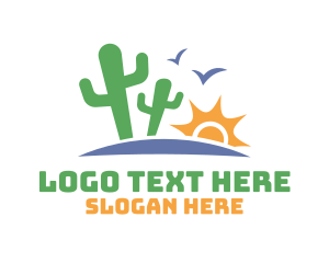 Cactus Sun Valley Desert Logo