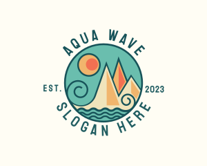 Mountain Wave Travel Agency logo design