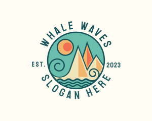 Mountain Wave Travel Agency logo design