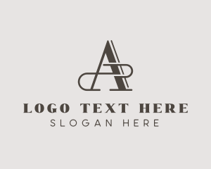 Stylist - Fashion Tailor Boutique Letter A logo design