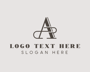 Tailoring - Fashion Tailor Boutique Letter A logo design