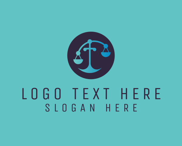 Scale - Justice Law Scale logo design