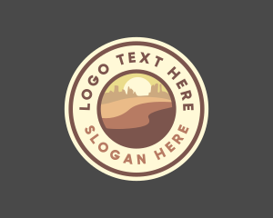 Canyon - Sand Dunes Desert logo design