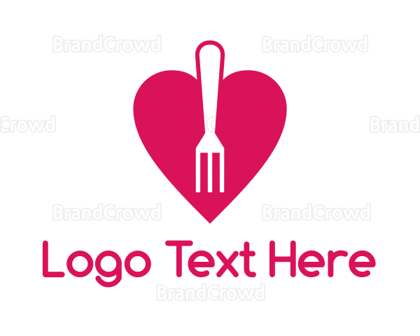 Pink Heart Fork Logo