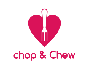 Blog - Pink Heart Fork logo design