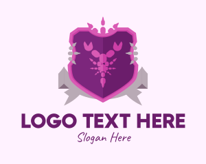 Witch - Purple Scorpion Emblem logo design