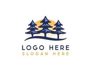 Forestry - Pine Forest Nature logo design