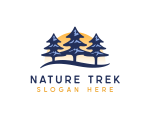 Hike - Pine Forest Nature logo design