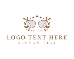 Corrective Lens - Botanical Shades Eyeglass logo design