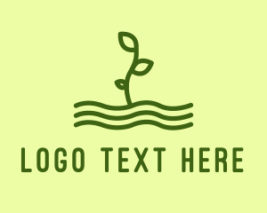 Farmer - Green Plant Seedling logo design