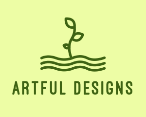 Green Plant Seedling  logo design