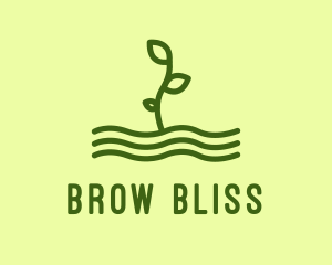 Green Plant Seedling  logo design