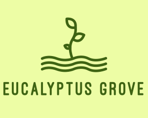 Green Plant Seedling  logo design