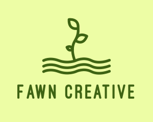 Green Plant Seedling  logo design