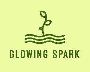 Green Plant Seedling  logo design