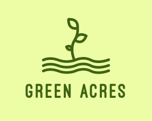 Green Plant Seedling  logo design