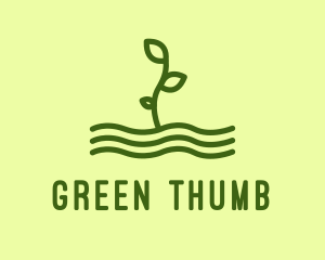 Green Plant Seedling  logo design