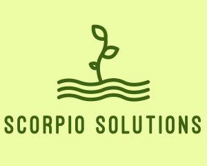 Green Plant Seedling  logo design