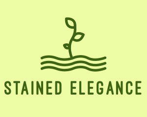 Green Plant Seedling  logo design