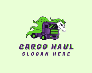 Horse Logistics Truck logo design