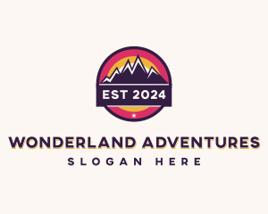 Trekking Mountain Peak logo design