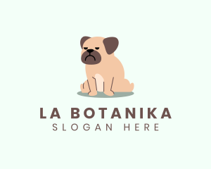 Angry - Grumpy Pug Dog logo design