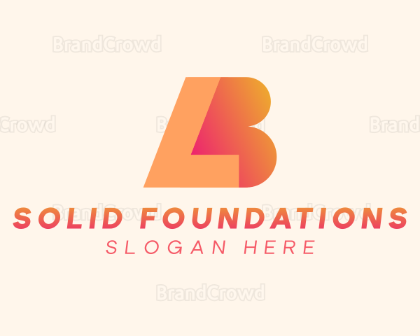 Gradient Beauty Letter LB Logo