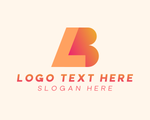 Monogram - Gradient Beauty Letter LB logo design