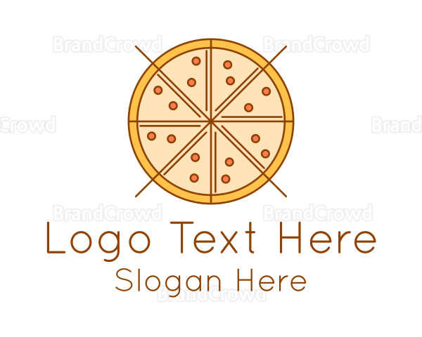 Pepperoni Pizza Slice Logo