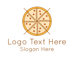 Food - Pepperoni Pizza Slice logo design