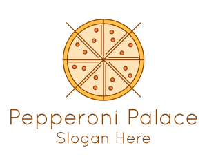 Pepperoni - Pepperoni Pizza Slice logo design