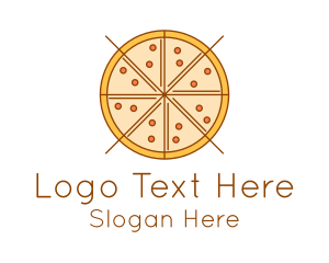 Pizza Delivery - Pepperoni Pizza Slice logo design