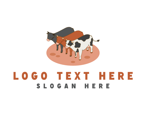 Cow - Animal Cow Barn logo design