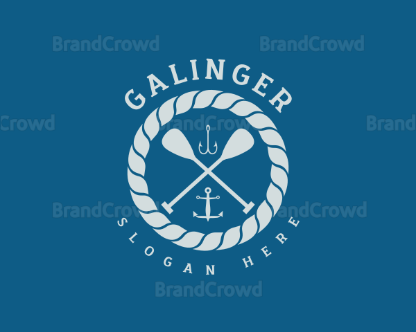 Paddle Oar Anchor Logo