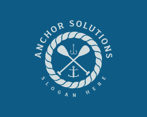 Anchor - Paddle Oar Anchor logo design