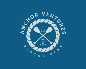 Anchor - Paddle Oar Anchor logo design