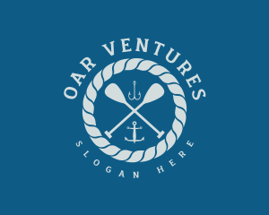 Paddle Oar Anchor logo design