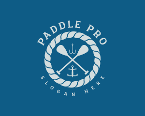 Paddle Oar Anchor logo design