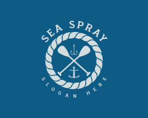 Paddle Oar Anchor logo design